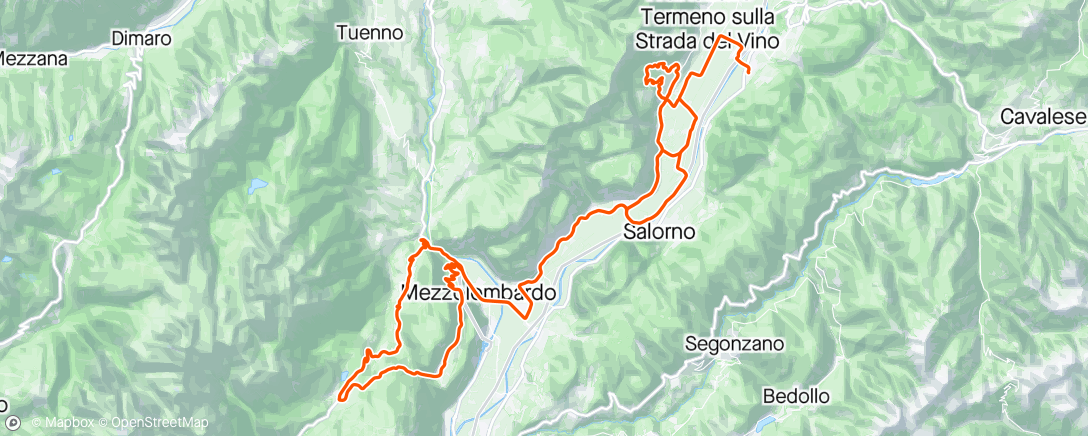 Map of the activity, TOUR OF THE ALPS