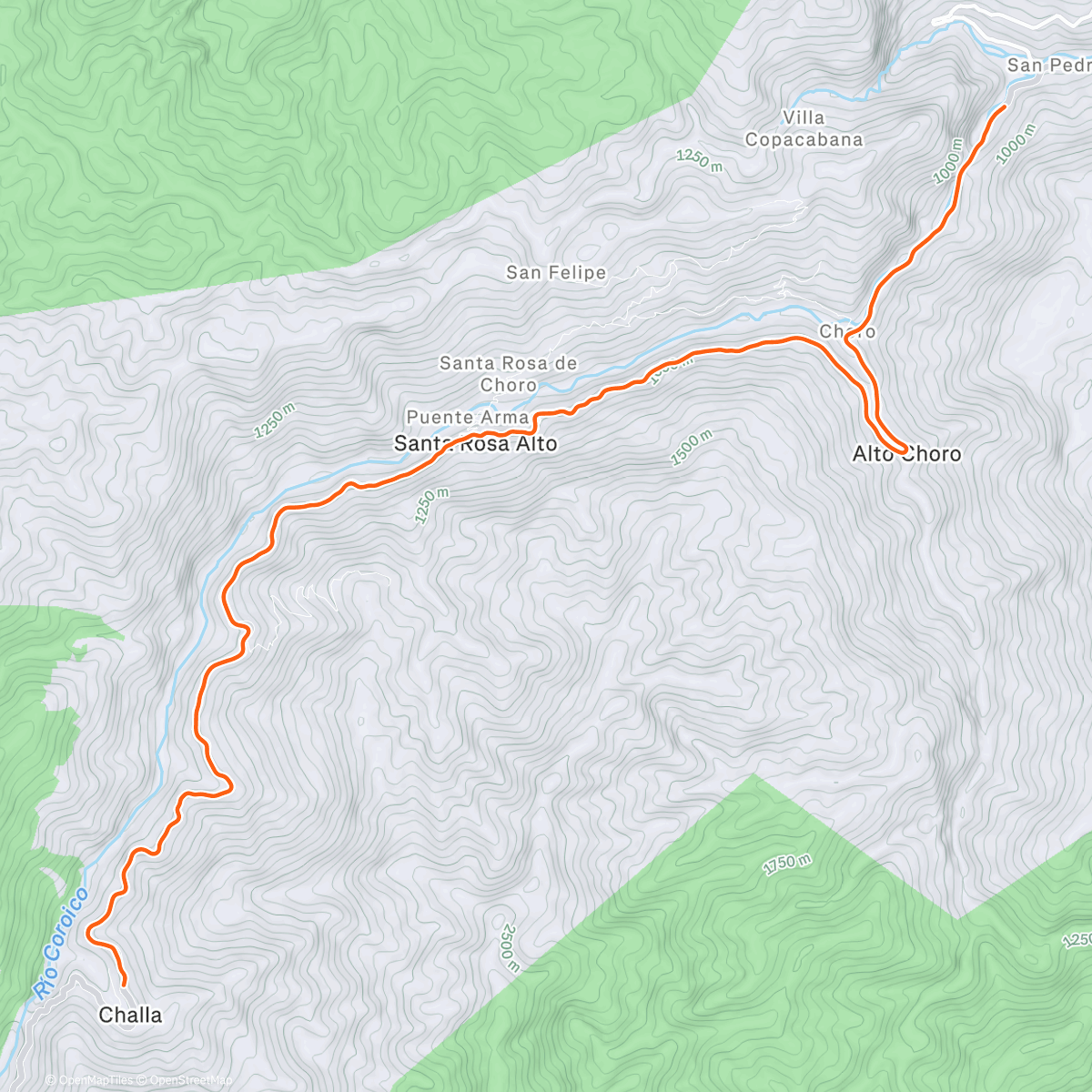 Map of the activity, ROUVY - Yungas | Bolivia