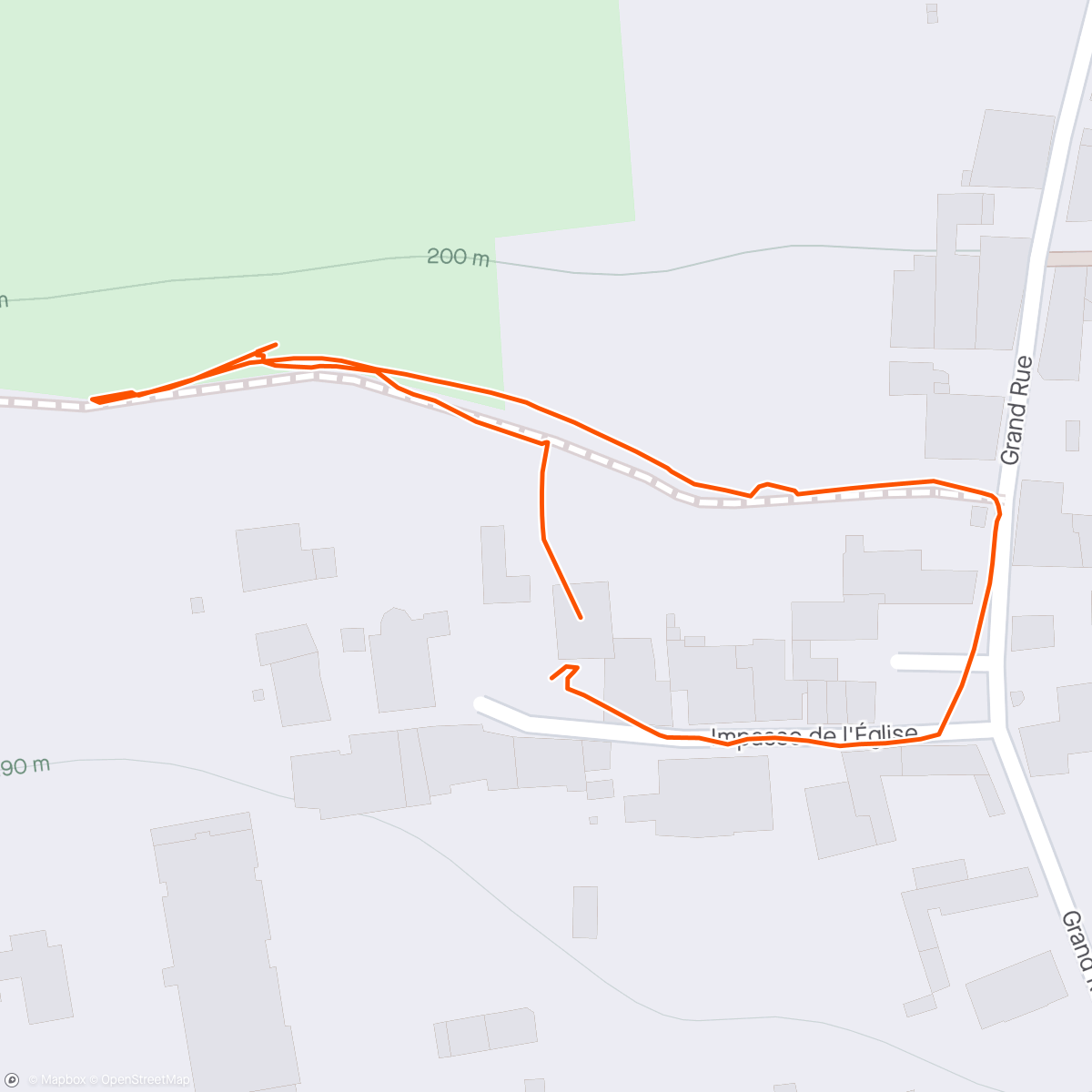 Map of the activity, Marche en soirée