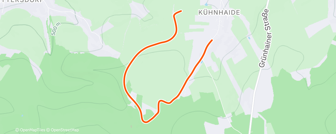 Map of the activity, Lunch Run