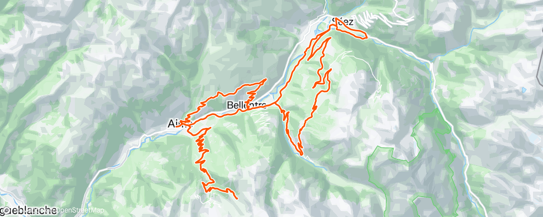 Map of the activity, La Plagne #12