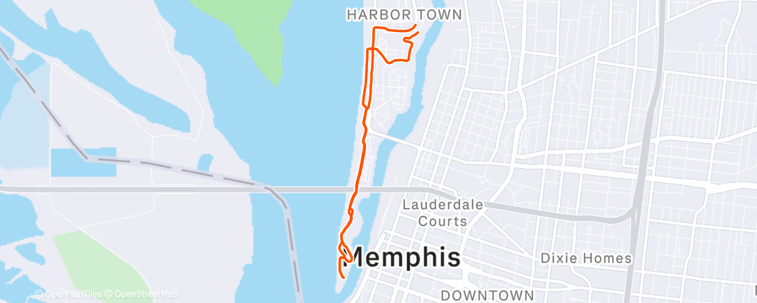 Map of the activity, Afternoon Run