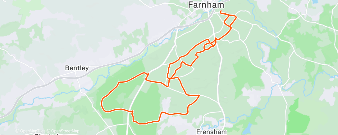 Map of the activity, Quick Gravel lunch spin in the dirty lanes