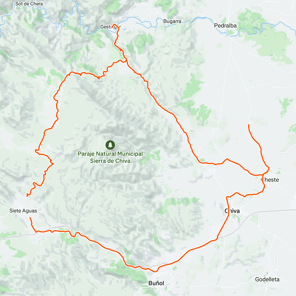 Map of the activity, Gravel