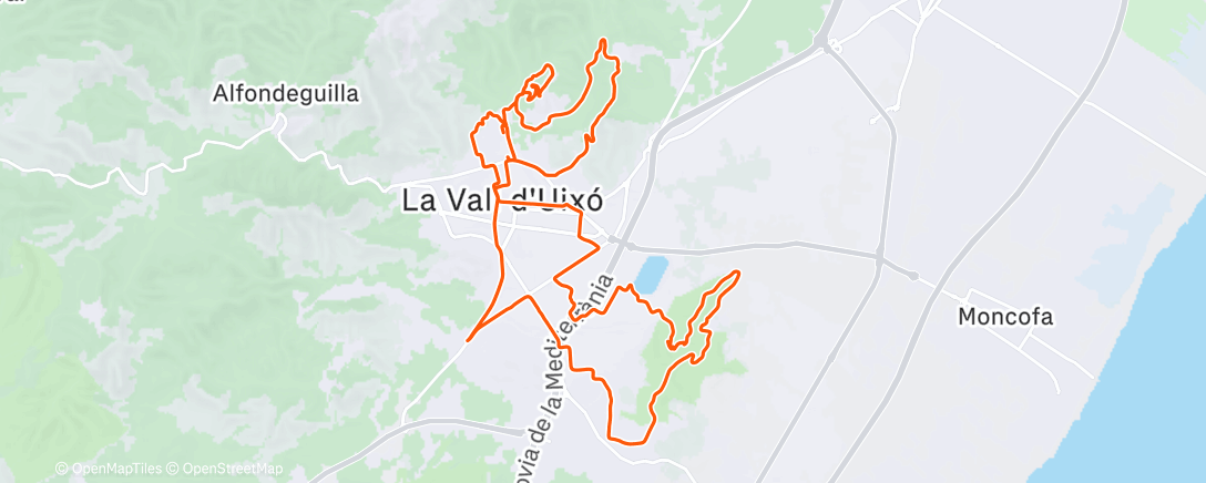 Карта физической активности (Bicicleta de montaña matutina)