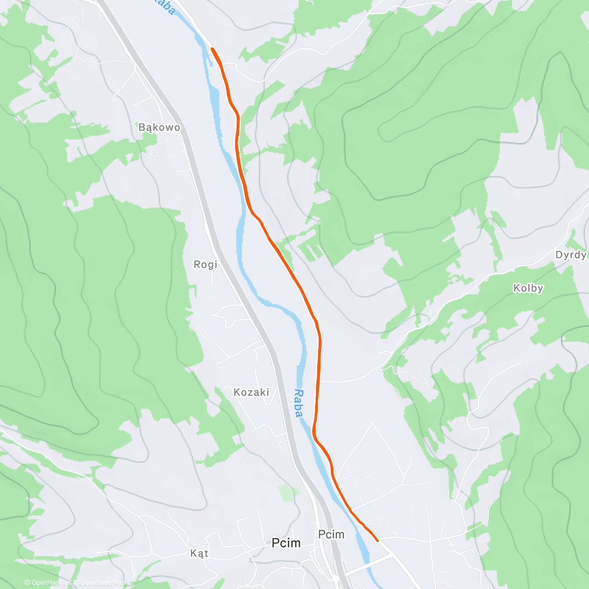 Map of the activity, Morning Run