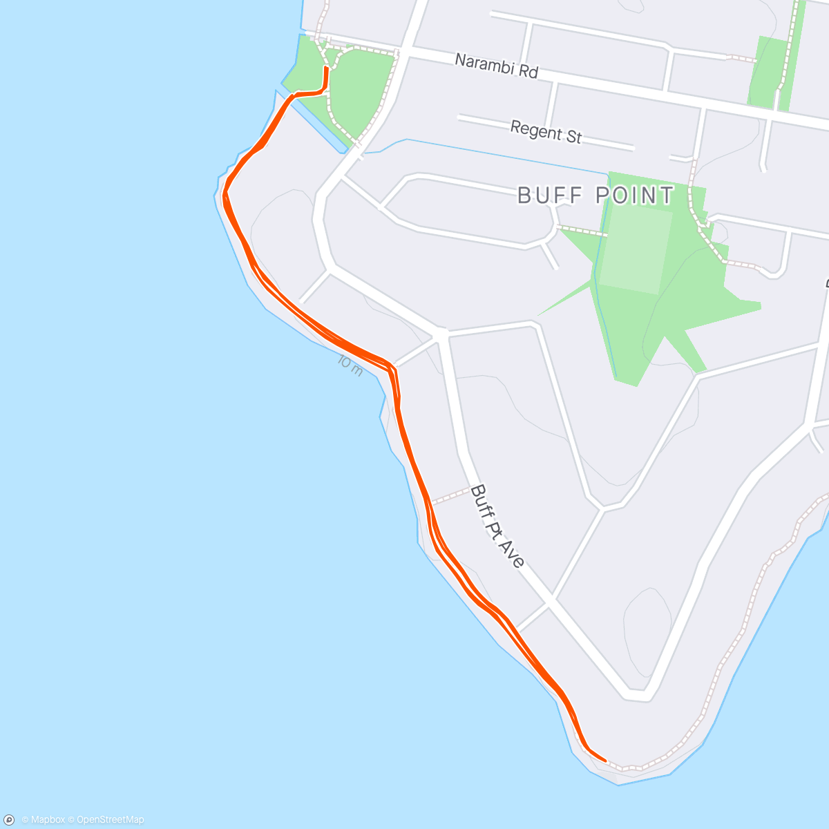 アクティビティ「San Remo Parkrun」の地図