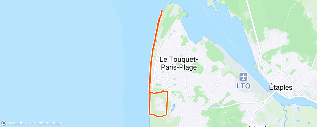 Map of the activity, Plage du Touquet