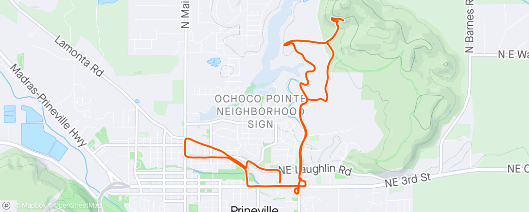 Map of the activity, Ochoco and IronHorse with Marc