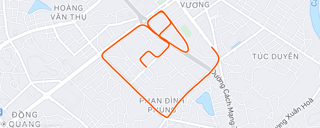 Map of the activity, Morning Run