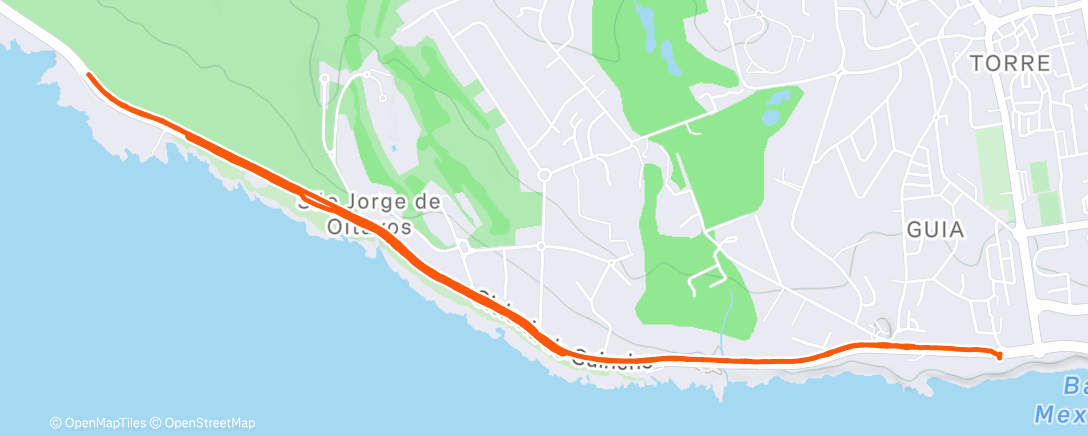 Map of the activity, Caminhada da hora do almoço