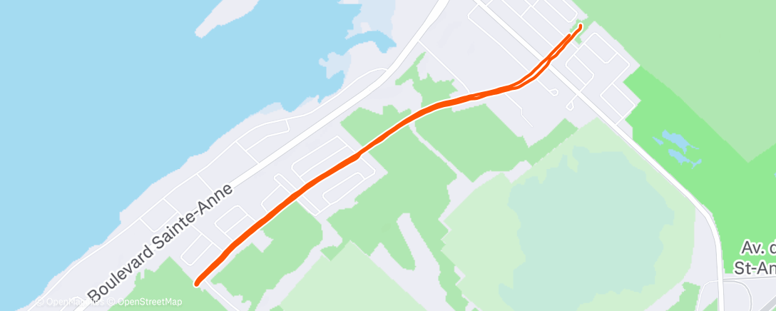 Map of the activity, Afternoon Run