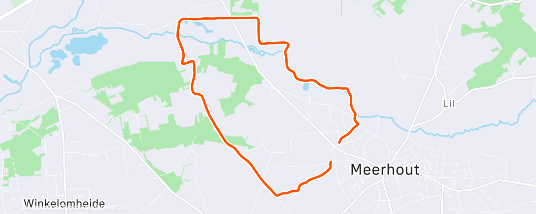 Map of the activity, Morning Run