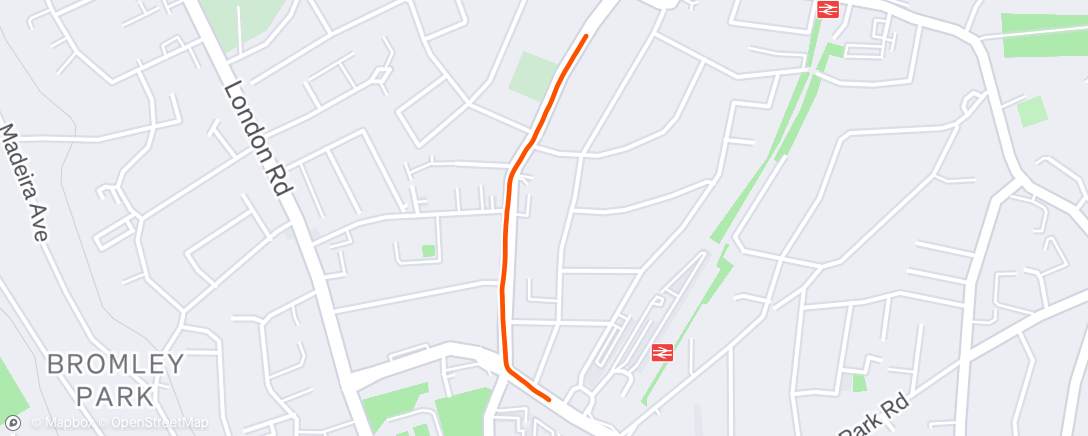 Map of the activity, Lunch Run