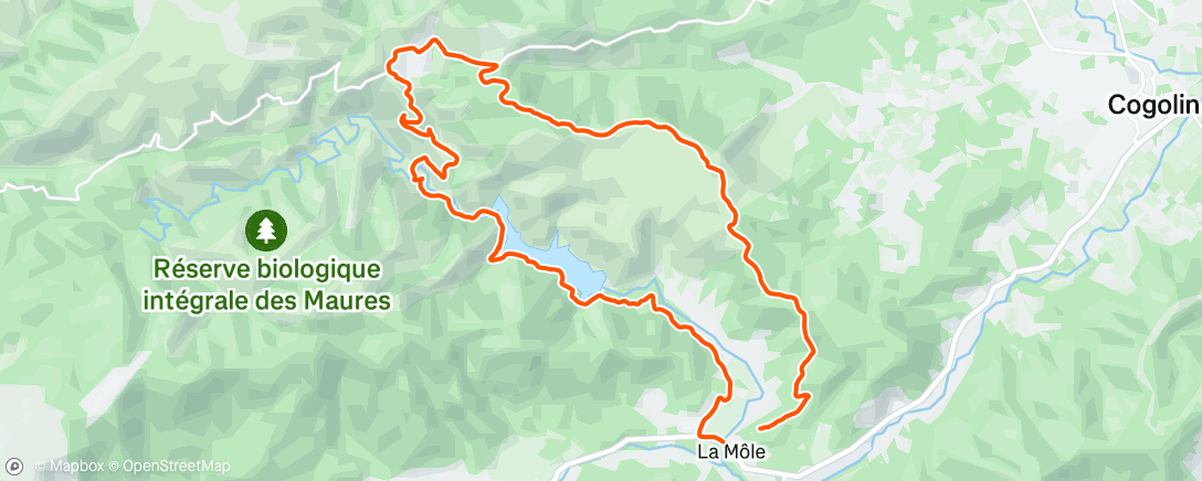 Map of the activity, Vélo dans l'après-midi