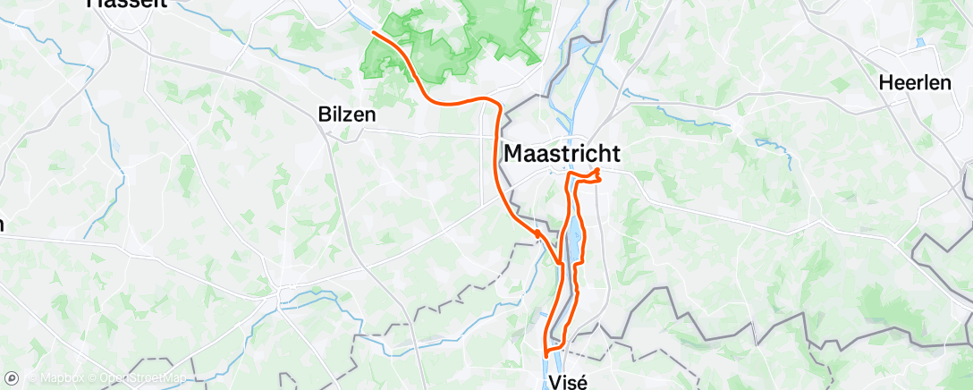 Map of the activity, Sortie vélo le matin