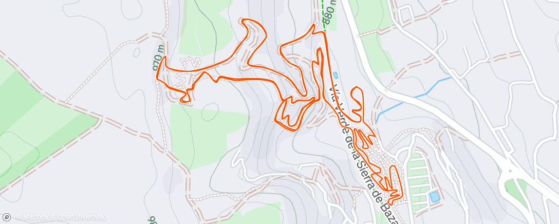 Map of the activity, Evening Mountain Bike Ride