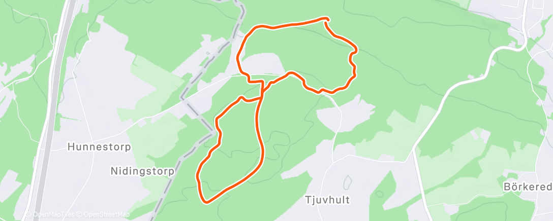 Map of the activity, Ochtendhike