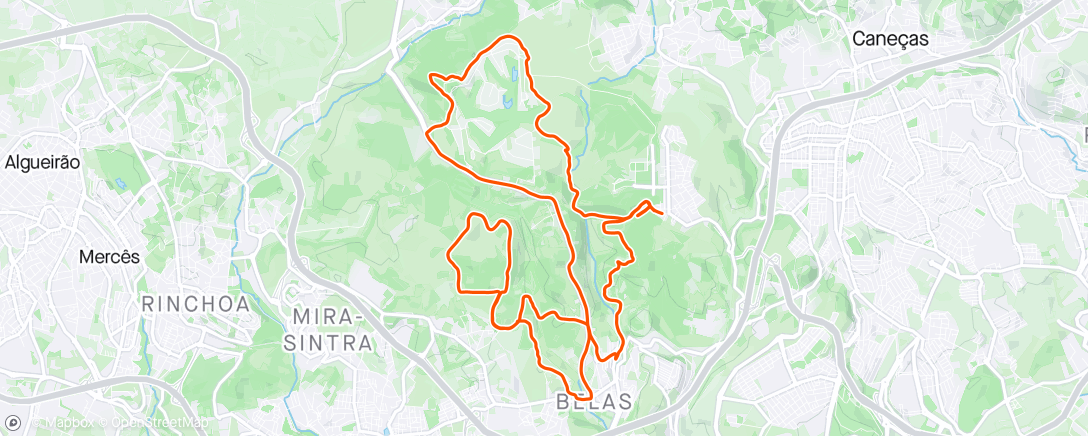 Map of the activity, Carregueira trails