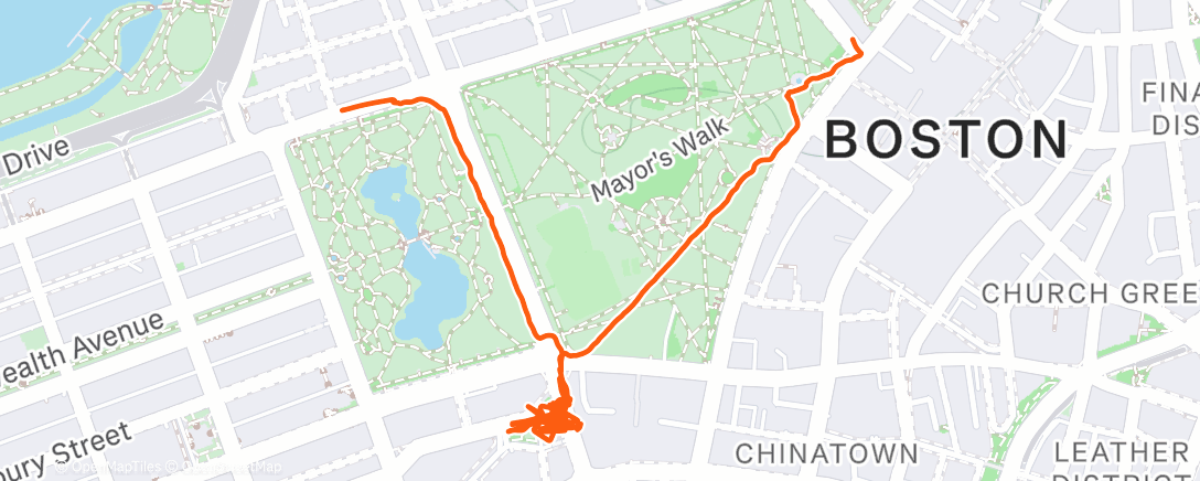 Map of the activity, From Christmas Eve service to PF Changs