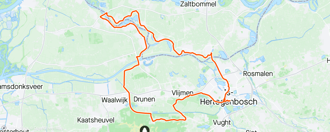 Map of the activity, Afternoon Ride Heerlijk rondje met Sil, Mark en Herman.