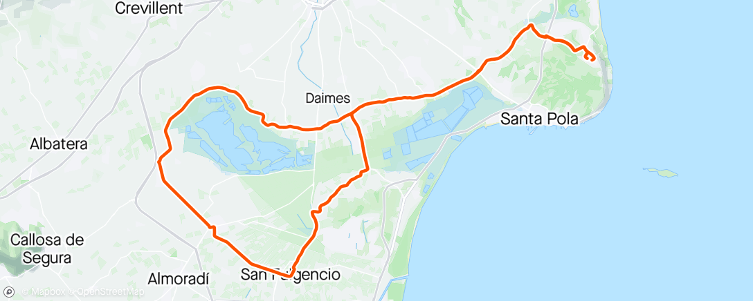 Map of the activity, Cafelito en San Fulgencio