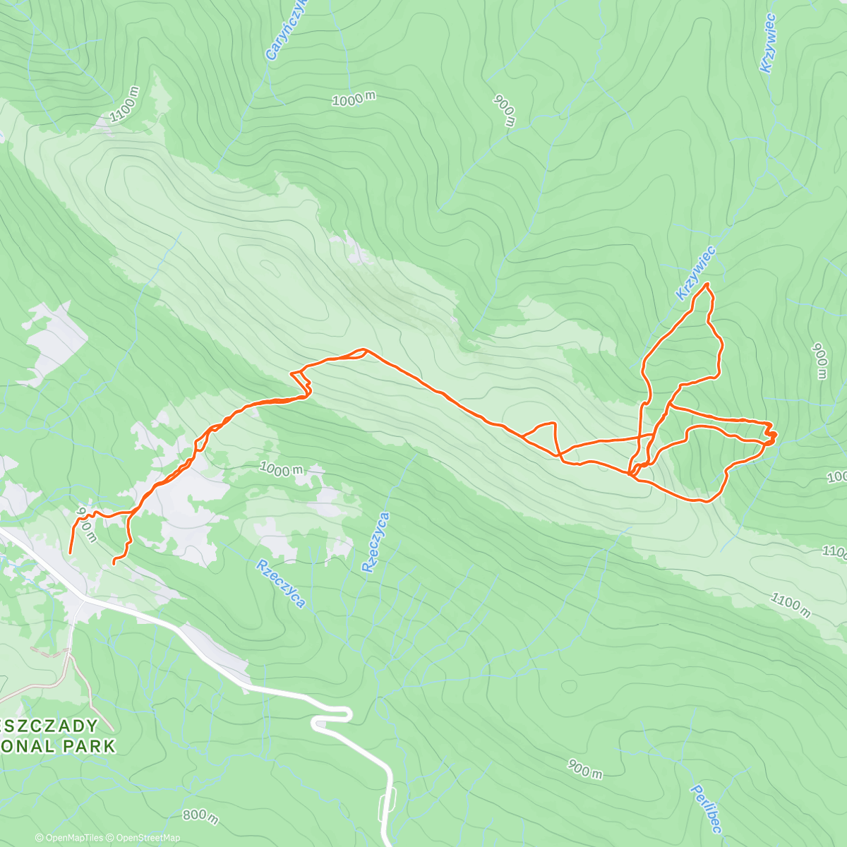 Map of the activity, Morning Backcountry Ski