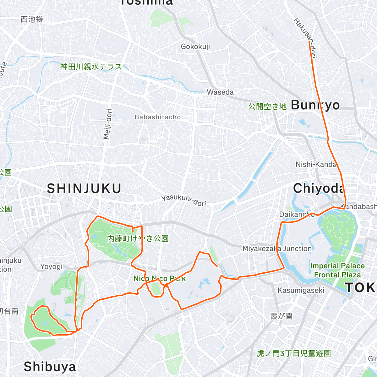 Map of the activity, I ❤️ Tokyo