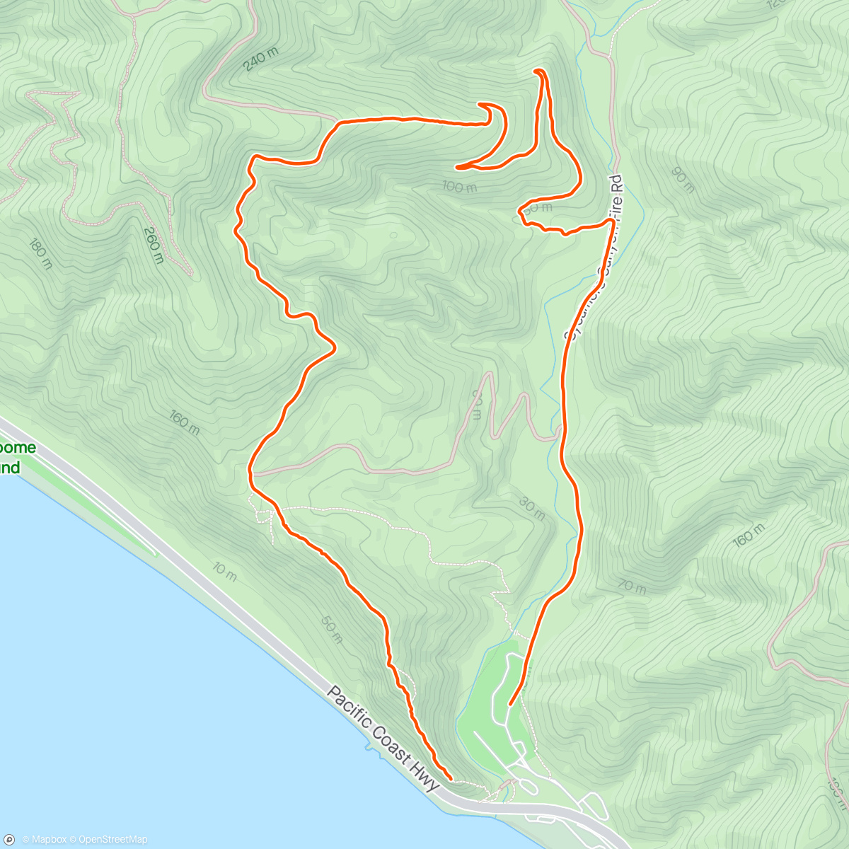 Map of the activity, Oh connected 2trails to make 4mi 👍🏾