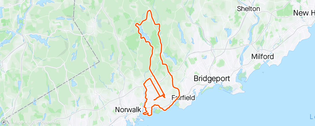 Map of the activity, Solo ride turned into group with Phil, Bill and Judd meetup.