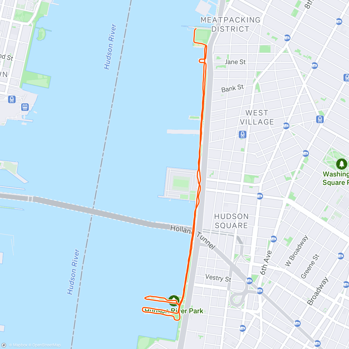 Map of the activity, Running the Big Apple