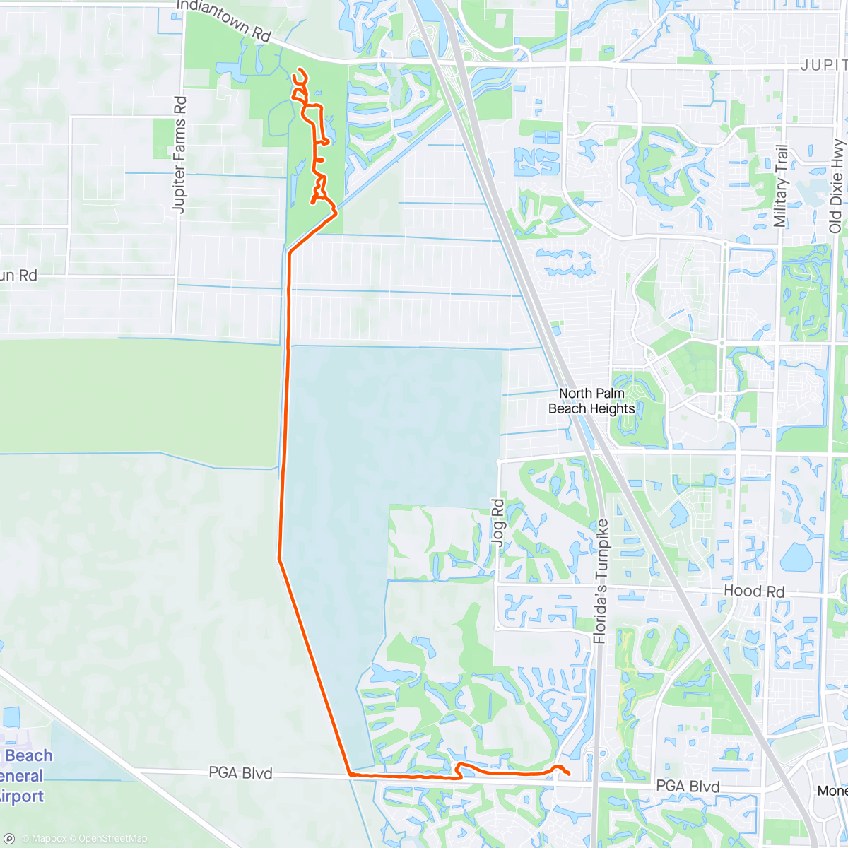 Map of the activity, Evening Mountain Bike Ride 🐢