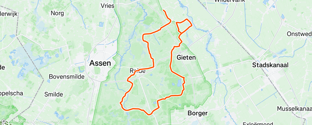 Map of the activity, Trainings avond cycling buffels 🦬