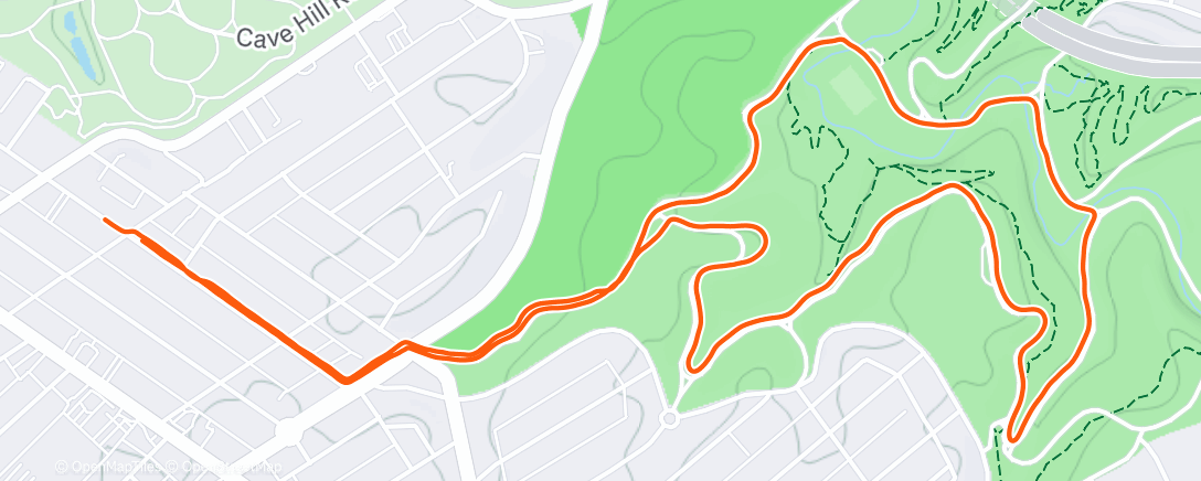 Map of the activity, Afternoon Run