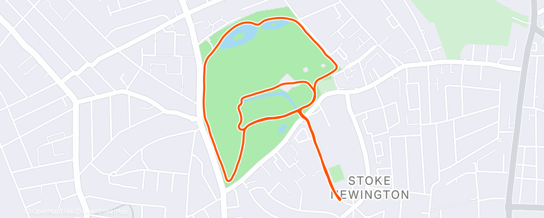 Map of the activity, Morning Run