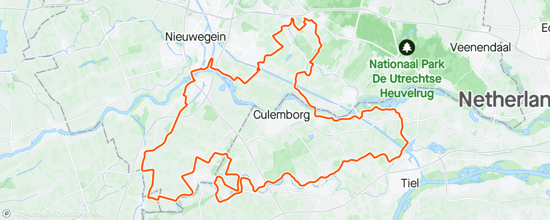 Mapa de la actividad (DTC Rijn-Linge route)