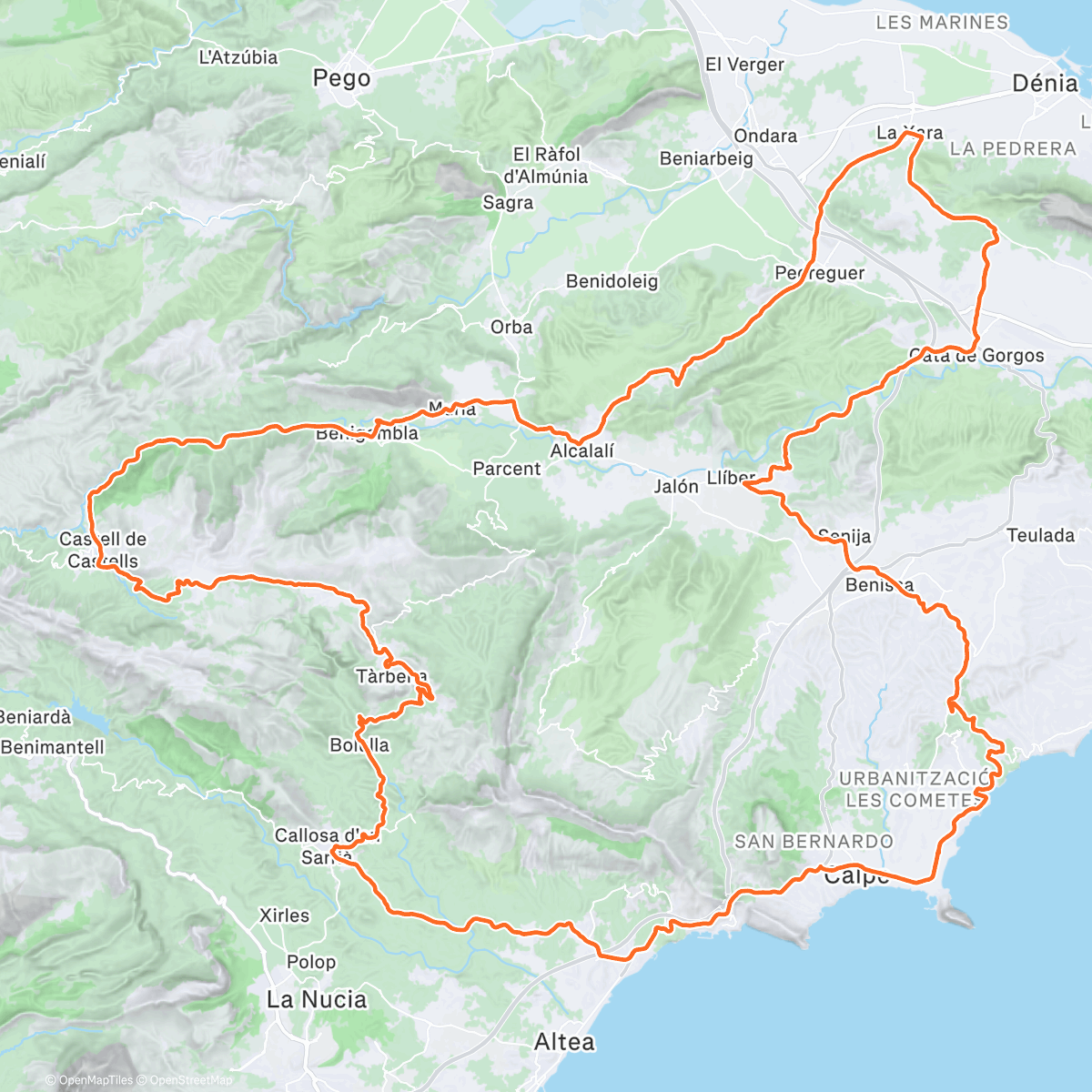 Map of the activity, Rainy but solid day