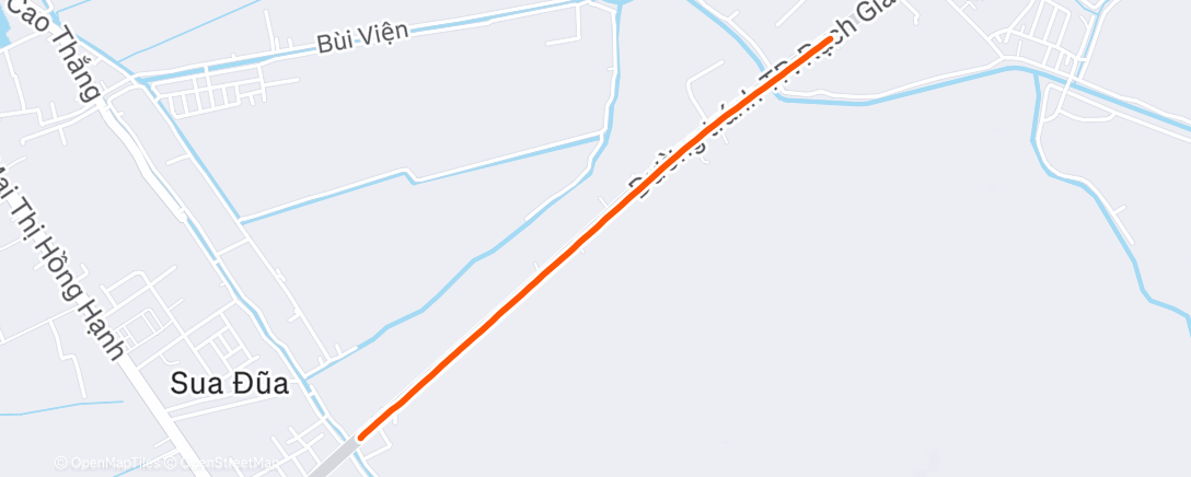 Map of the activity, Evening Run