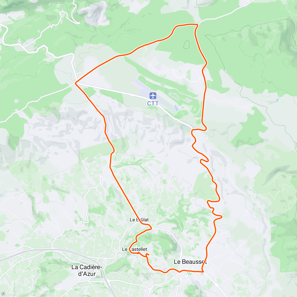Map of the activity, Afternoon Ride
