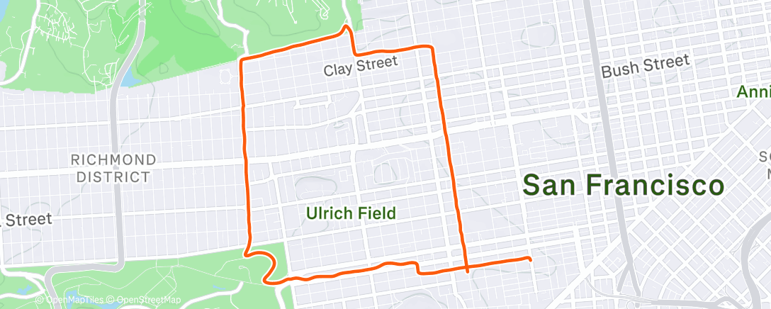 Map of the activity, Morning Run