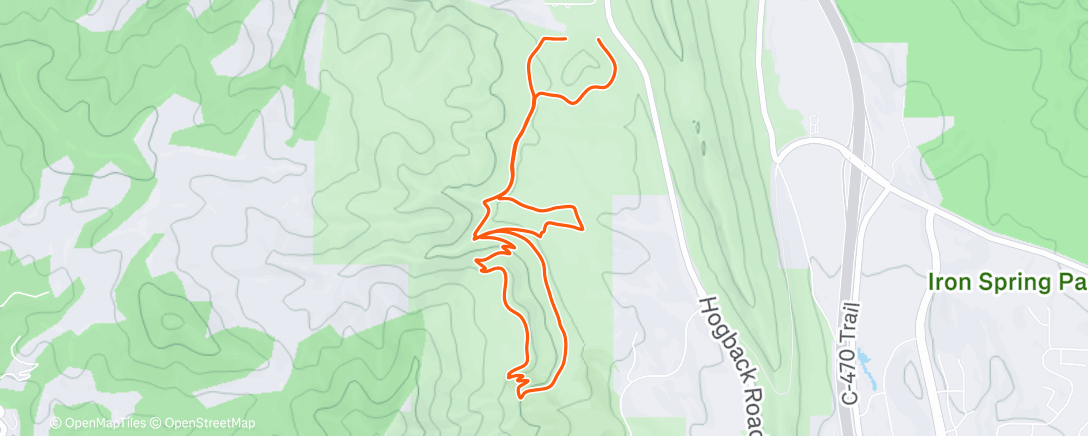 Map of the activity, Morning Trail Run