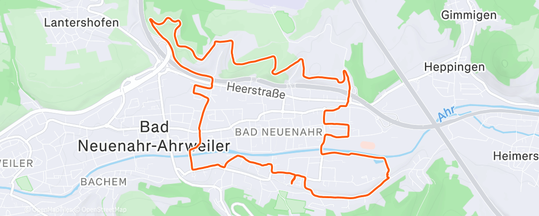 Map of the activity, Mittagspaziergang