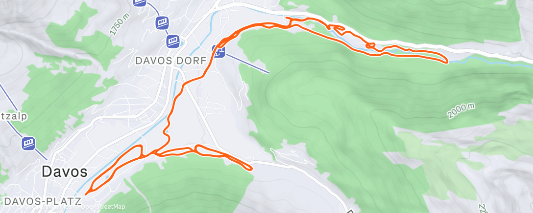 Map of the activity, World Cup Davos course test++