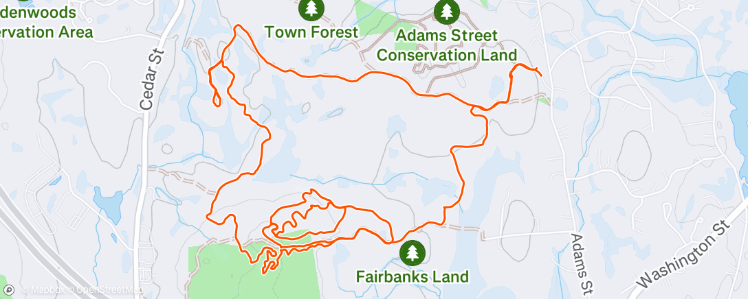 Map of the activity, Afternoon Mountain Bike Ride