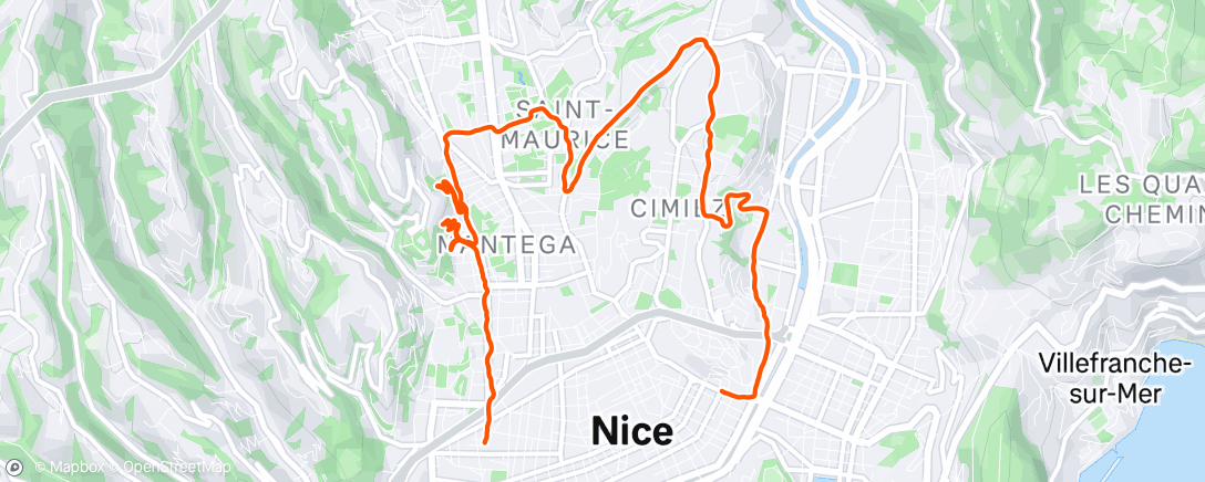 Map of the activity, Morning Run
