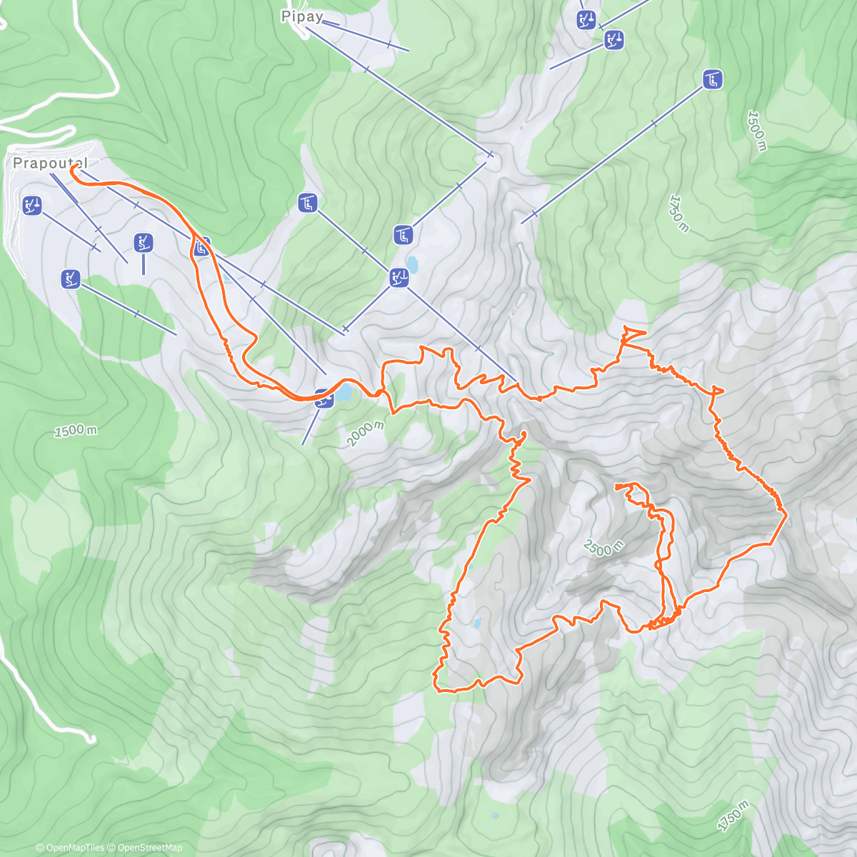Map of the activity, Un bon vendredi ⛷️☀️