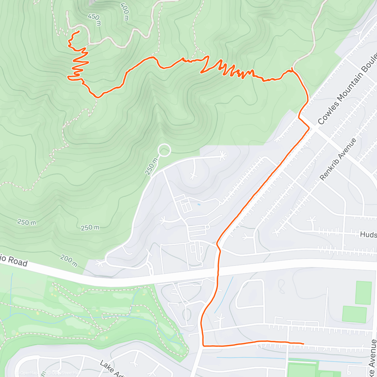 Map of the activity, Cowles Peak