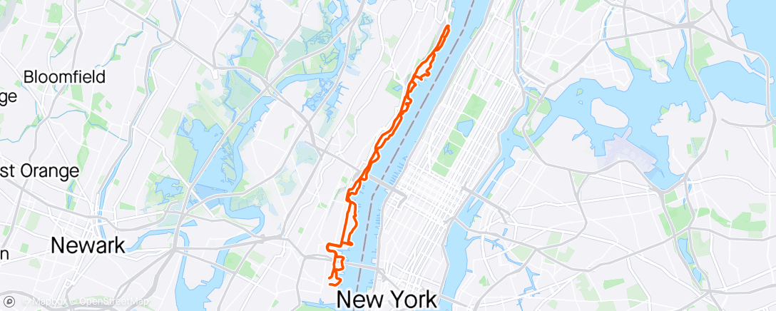Map of the activity, Waterfront Cobblestone Ride