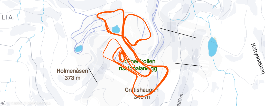 Map of the activity, Ski nordique dans l'après-midi