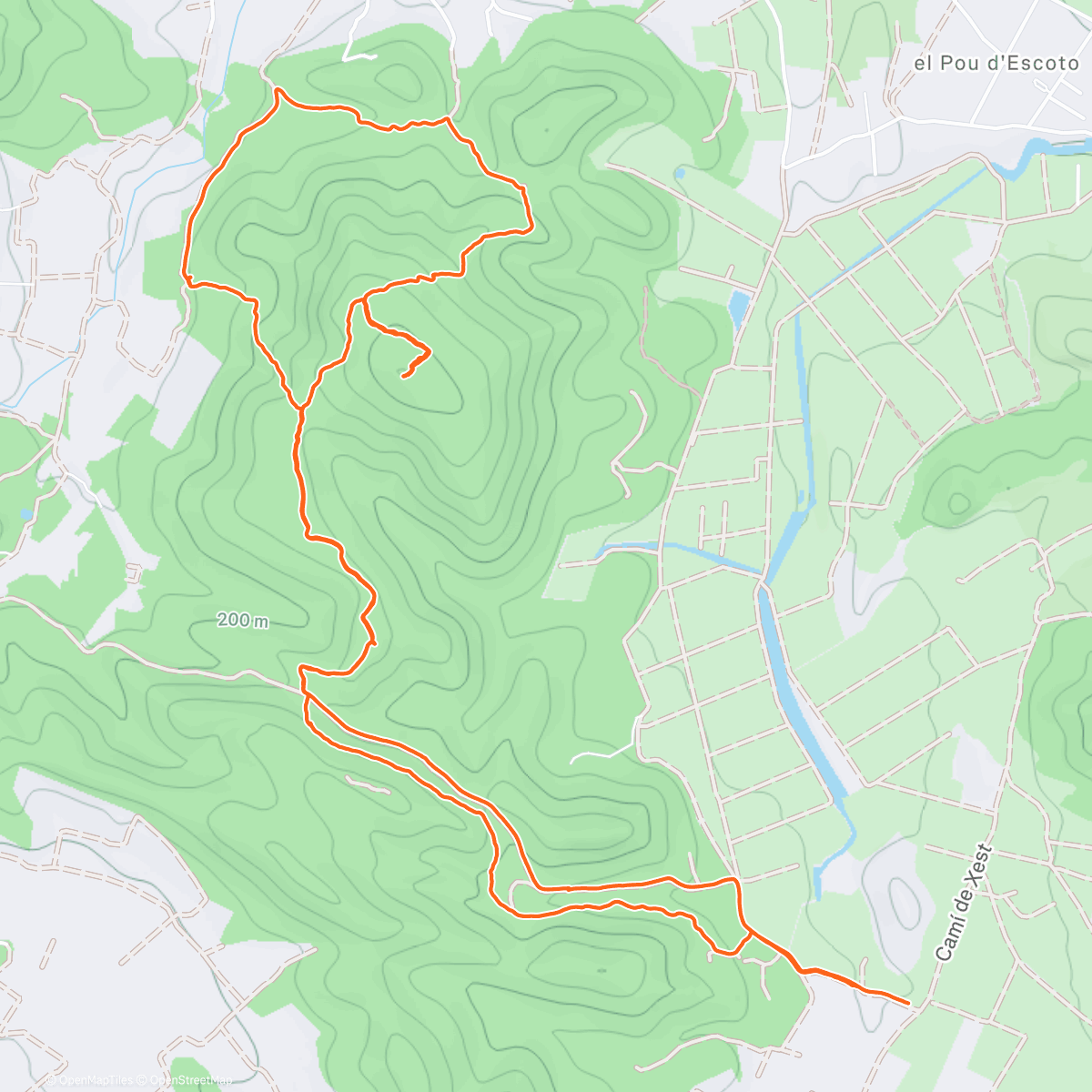 Map of the activity, Senderismo a la hora del almuerzo
